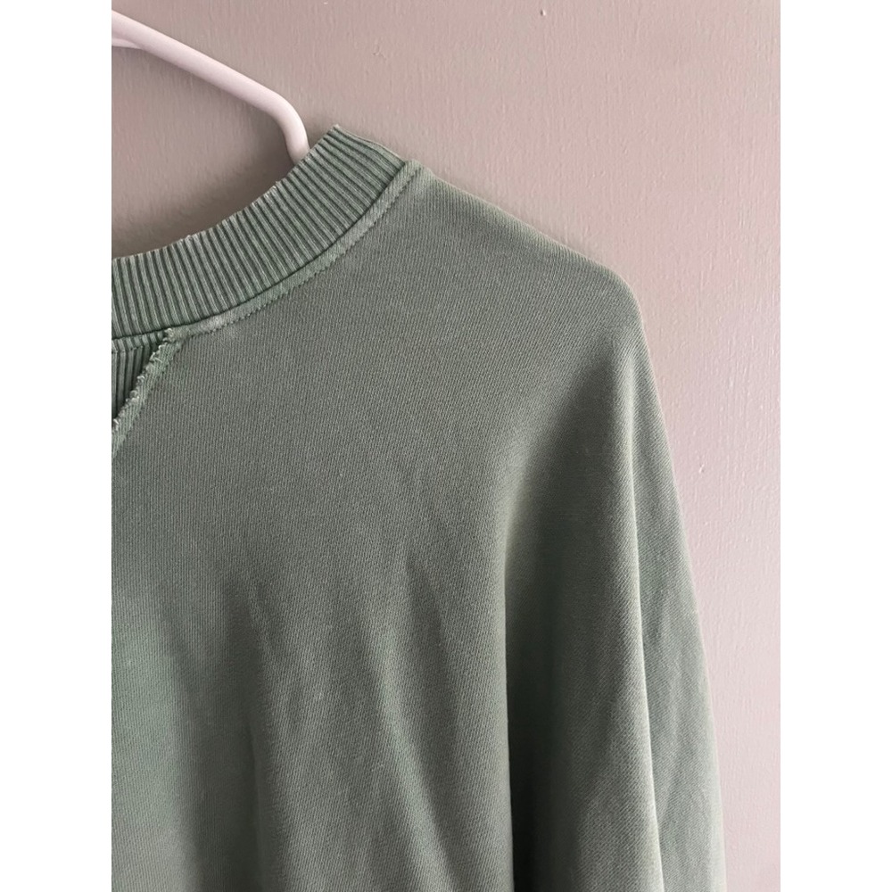 American Eagle Seriously Lived-In Oversized Sweatshirt Sage Green Large - Picture 3 of 9